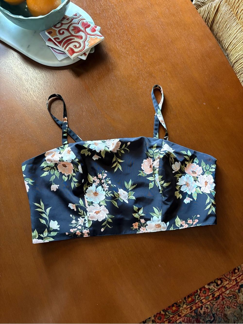 Old Navy The Occasion Floral Cropped Cami with Adjustable Straps
